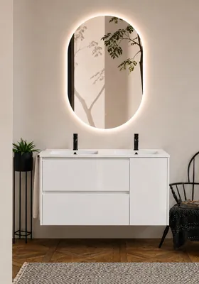 ORIGEN BATH ITACA Badmöbel mit Doppelwaschbecken 120x45 cm, Weiß