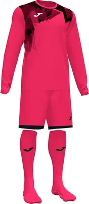Produktbild von Joma Zamora VI Torwart Trikot Set Kinder - Raspberry / Schwarz  | Größe: 104-116