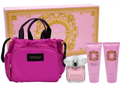Produktbild von Versace Bright Crystal Edt 90Ml + Bl 100Ml + Sg 100Ml + Pouch