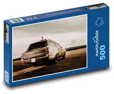Produktbild von Puzzle 500 Alter amerikanischer Wagen auf der Straße - martinpuzzle