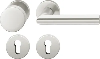 Produktbild von FSB Objekt Wechselgarnitur 72 1076 AGL auf Rosette PZ, links, silber eloxiert