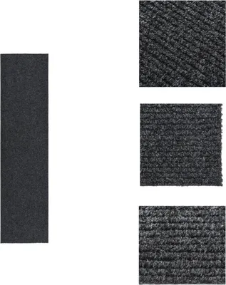 Image de vidaXL Tapis de propreté 100x400 cm Anthracite - Tapis