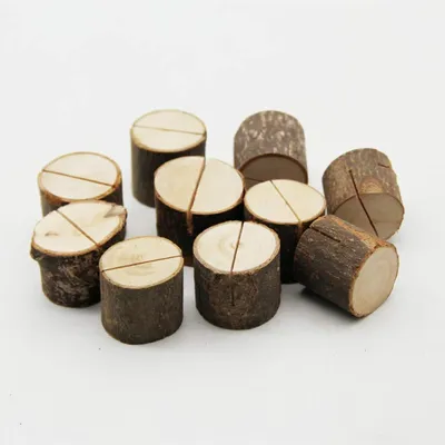 Productafbeelding van Houten Tafelnummers Houder 20 Stuks, Rustiek, voor Bruiloft, Feest, Decoratie