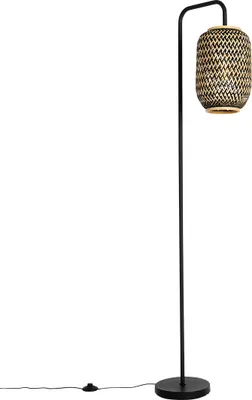 Produktbild von Orientalische Stehlampe aus Bambus mit Schwarz Yvonne