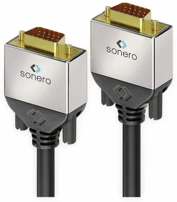 Produktbild von SONERO VGA-Anschlusskabel Premium, 10 m, Stecker/Stecker, Full-HD