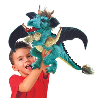 Zdjęcie produktu dla Folkmanis, ręczna marionetka, smok, 1 sztuka