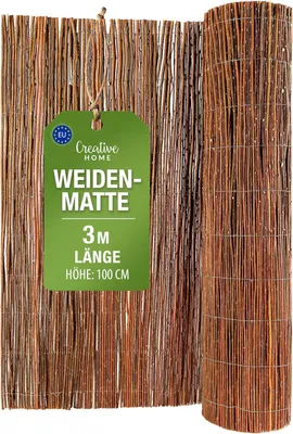 Produktbild von Creative Home Weidenmatte Balkon Sichtschutz Weide 100 x 300 cm (H x L)