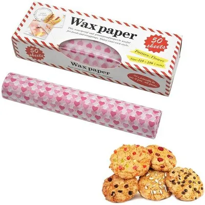 Productafbeelding van Inpakpapier, 50 vellen, 25x21 cm, wasvrij papier, bakpapier voor sandwiches, broodjes, hamburgers en snacks