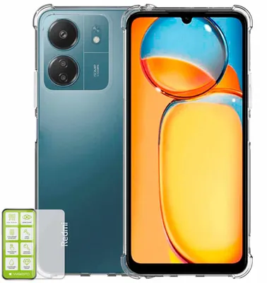 Obrázek produktu pro Pro Xiaomi Redmi 13C Shock TPU Case Transparent + 0.26 H9 Glass Mobile Phone Case Protection