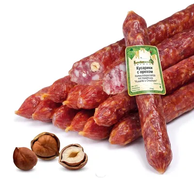 Produktbild von Lackmann Mini Salami "Kusariki" mit Haselnüssen gereift 175g