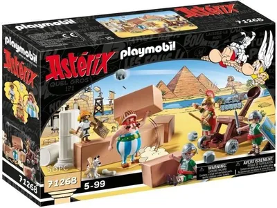 Image de PLAYMOBIL Astérix Numerobis et la bataille du Palais, Siège des Romains, 56 pièces, 5 figurines + Idéfix
