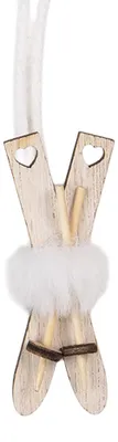 Immagine prodotto di Clayre & Eef Ciondolo natalizio 3x1x7 cm in legno beige