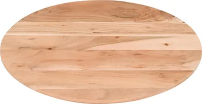 Produktbild von Runde Tischplatte Brasilia | 60 x 60 cm | Akazienholz massiv | Farbe: Natur | Schweizer Kante | Pflegeleichte DIY Holzplatte | geeignet für Esstische/Bartische/Küchentische