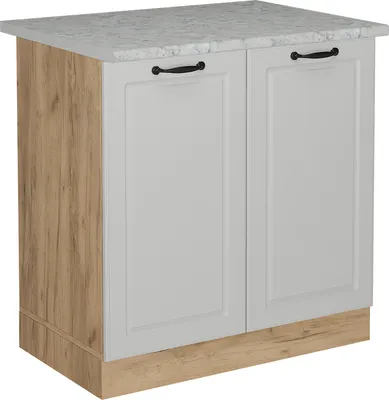 Produktbild von Spülenunterschrank Vicco R-Line Weiß Landhaus 80 cm AP Marmor, Model 53437