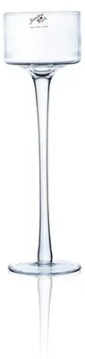 Produktbild von Kerzenhalter, Teelichthalter auf Fuß Glas H. 30cm Ø 9cm rund Sandra Rich