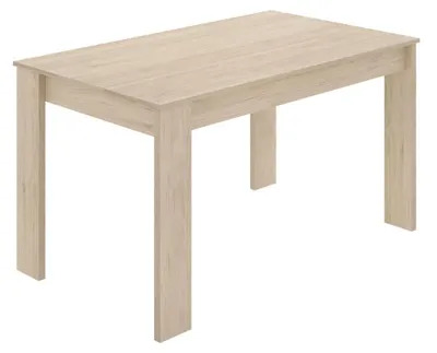 Esstisch natur Eiche, Melamin, 77x139x81 cm, stabil, 4 Sitzplätze