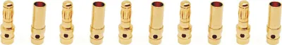 Produktbild von 5 Paar (10 Stück) Goldkontaktstecker 3.5 mm Goldverbinder (Stecker/Buchse)