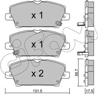 Produktbild von CIFAM Bremsbeläge Satz Vorne Bremsklötze für HONDA CIVIC VIII Hatchback (FN, FK) 822-728-0