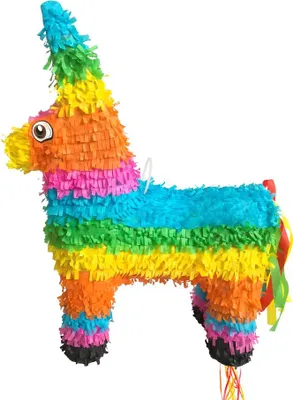 Zdjęcie produktu dla Kolorowa Piñata "Tęczowy Konik" - idealna na każdą imprezę dziecięcą! Wspaniała zabawa i niezapomniane wspomnienia w rozmiarze 39x13x55 cm.