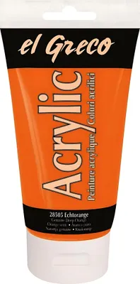 Produktbild von KREUL el Greco Acrylic, 150 ml, Orange, Tube, Wasserfest
