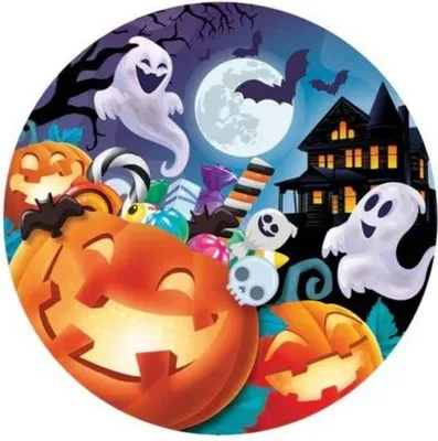 Obrázek produktu pro 6 papírových talířů Halloween dýňový duch