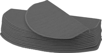 Immagine prodotto di set di 15 tappetini per scale HWC-G49, tappeto per scale, set di tappetini di protezione per scale, 65x25cm ~ mezzotondo, grigio