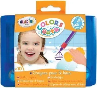 Image de 10 crayons de couleur pour la baignoire