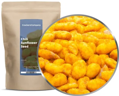 Produktbild von CrackersCompany Scharfe Sonnenblumenkerne (Chili Sunflower Seed), ZIP-Beutel 500 g