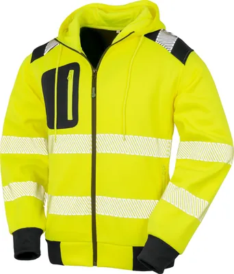 Immagine prodotto di Result Genuine Recycled R503X | Recycled Robust Safety Hoody - Giacca di sicurezza con cappuccio - Colore: giallo fluo/nero - Taglia: XXL