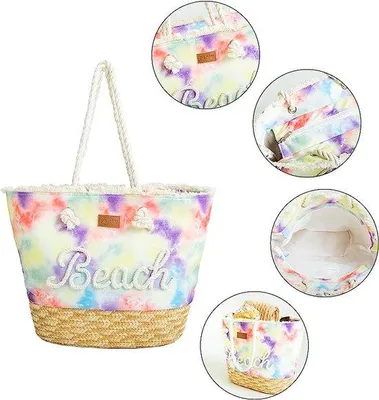 Image de Sac de plage imperméable pour femme, très spacieux, idéal pour la plage, la natation, le sport et les voyages