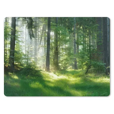 Obrázek produktu pro Podložka pod myš - Příroda - Stromy - Les - Zelená - Slunce - Tráva - Rostliny - 23x19cm - Podložka pod myš