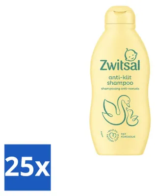 Produktbild von 25 x Zwitsal Baby Anti-Klit Shampoo - 200 ml - Vorteilspackung - 25 Stücke