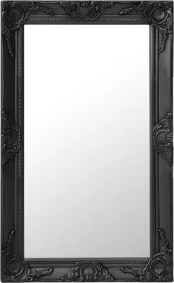 Zdjęcie produktu dla Lustro ścienne w stylu barokowym, 50x80 cm, czarne
