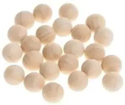 Zdjęcie produktu dla Drewniane kulki bez otworu naturalne 14mm 25szt - Brewis