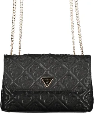 Produktbild von Elegante Damenhandtasche: Schwarz, Kettengriffe, Vielseitige Fächer