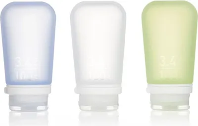 Obrázok produktu pre humangear 'GoToob+' 3er Pack 100 ml transp./grün/blau