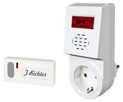 Produktbild von Elektrobock BZ3-1S Funk Türglocke mit Lichtanzeige und Schaltsteckdose