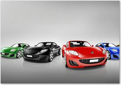 Produktbild von Tulup® Glas-Bild - 100 x 70 - Wandbild aus Glas - Wandkunst - Wandbild hinter gehärtetem Sicherheitsglas - Fahrzeuge - Bunte Autos - Mehrfarbig
