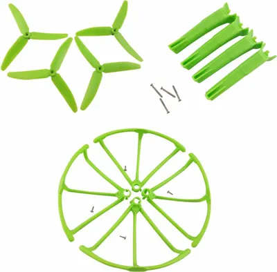 Obrázek produktu pro Letouny upgrade díly přistávací zařízení + vrtule Ochranný kryt pro Hubsan X4 H502S H502E H502T H507A H216A zelený