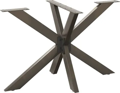 Obrázok produktu pre Noha jedálenského stola v tvare pavúka, čierna 120x68x(72-73) cm, oceľ