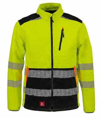 Produktbild von Leichte Arbeitsjacke Sweatshirt Warnjacke Schutzjacke Übergangsjacke mit Reflexstreifen URG 984 Größe L Herren Warnschutzjacke Gelbe Sicherheitsjacke