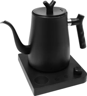 Produktbild von Elektrischer Wasserkocher - 1 l - 1000 W - 40–100 °C - LED-Anzeige - Trockenlaufschutz - 3 Dampföffnungen - Schwarz