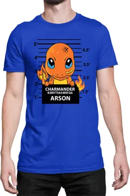 Zdjęcie produktu dla Męska Koszulka Japan Manga Anime Comics Pokemon 023, Man 3XL / Niebieski