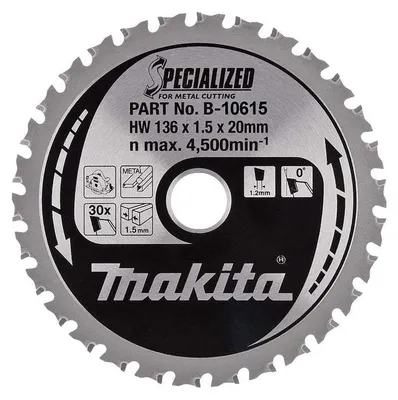 Image de Lame de Scie Circulaire MAKITA B-69303 Carbure Métal Ø136mm