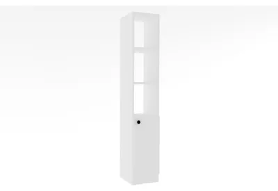 Image de Meuble de salle de bains en Bois MDF blanc - L 30 × P 29,6 × H 170 cm - Style Scandinave