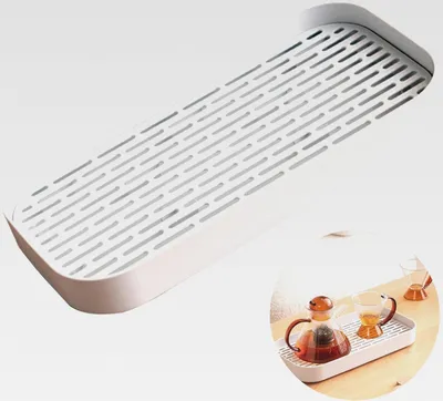 Produktbild von Abtropfgestell, Geschirr Trockenmatte, Multifunktionales Drain Board, Zum Abtropfen von Geschirr, Wassertassen Oder Als Ablagefläche (33 x 16 x 4 cm)