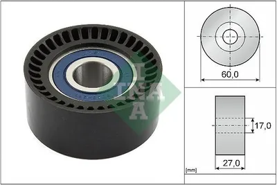 Produktbild von INA 532 0747 10 Umlenkrolle Zahnriemen für VOLVO XC60 (156) V70 III (135) V60 (155, 157) XC40 (536) XC60 II (246)