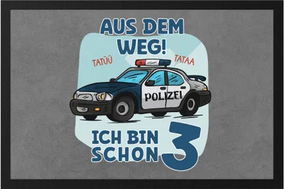 Produktbild von Aus Dem Weg Ich Bin Schon 3 Fußmatte Happy Birthday 3. Geburtstag Alles Gute Jahre Geschenke Geburtstagsfeier