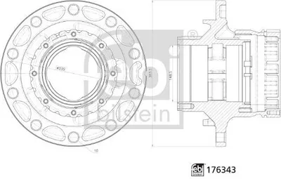 Produktbild von FEBI BILSTEIN 176343 Radnabe Hinterachse