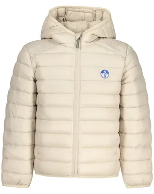 Image de Veste beige élégante pour enfants avec capuche – Imperméable et durable